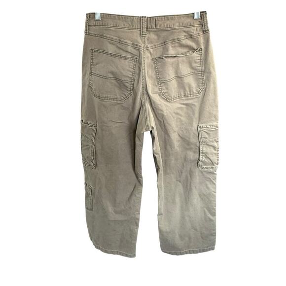 Hollister Cargo Pants Ultra High-Rise Baggy Green Womens 12R Wide Leg Grunge - Picture 3 of 13